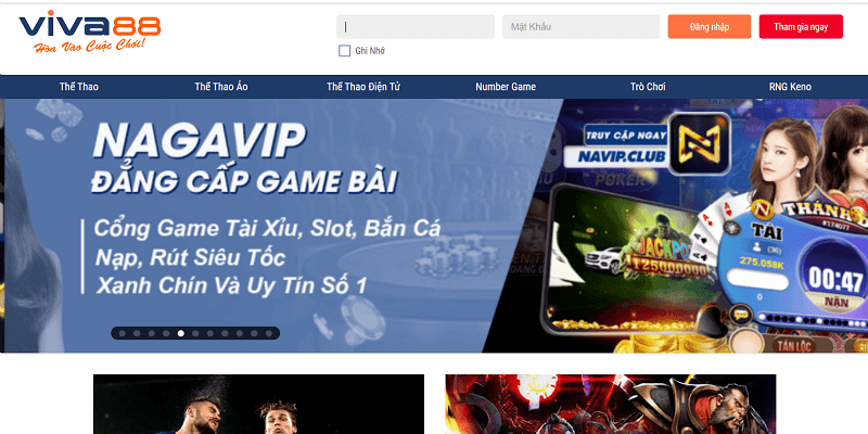 Giao diện của nhà cái Viva88 đơn giản và dễ sử dụng